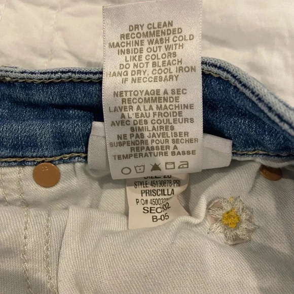Joe's Icon Ankle Skinny Daisy Embroidered Jeans Women’s Size 28 - Picture 10 of 10
